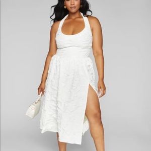 NWT Fashion to Figure White Halter Dress